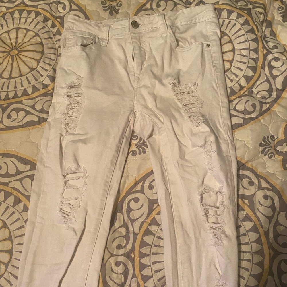 Papaya White ripped jeans
